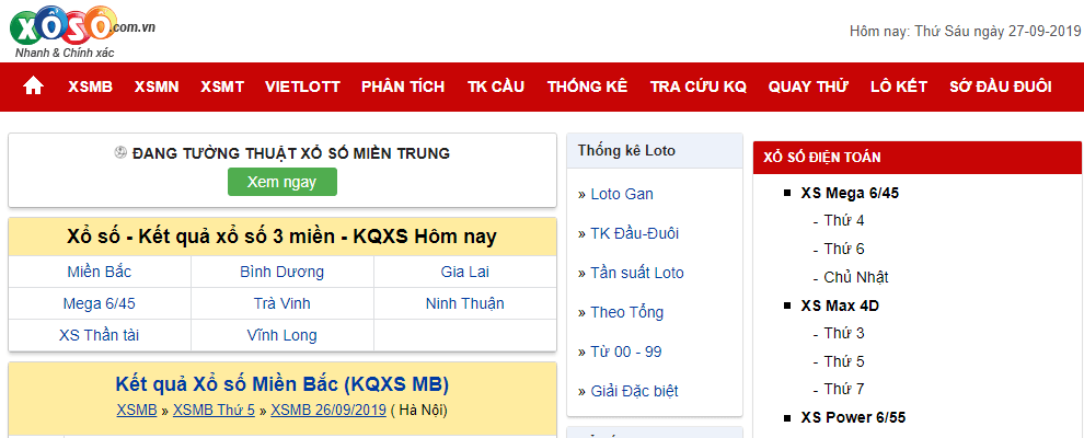 xoso.com.vn kết quả xổ sô nhanh nhất